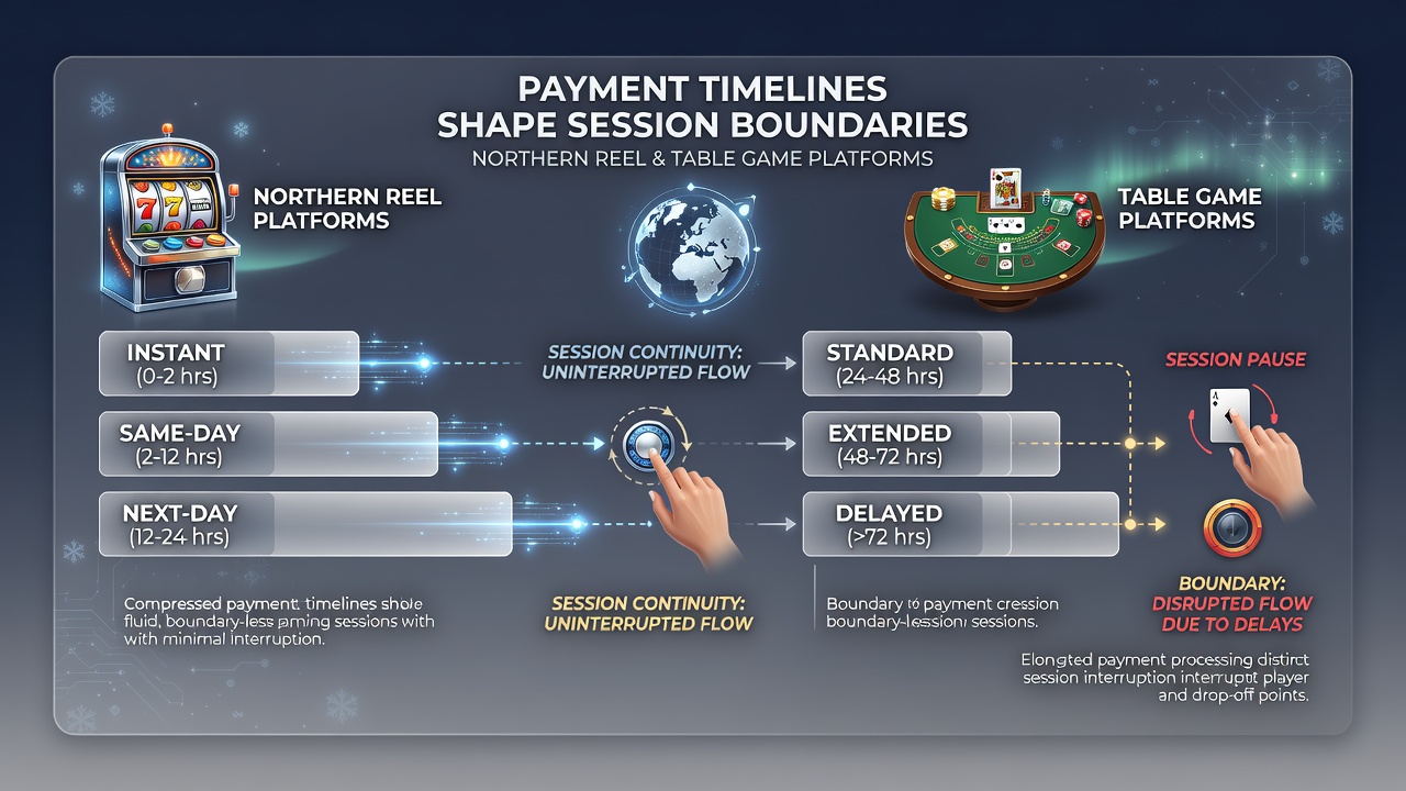 Mobile dashboard displaying transaction timelines alongside session duration metrics on a northern casino platform